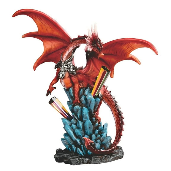 FC Design 9"H Red Dragon on Rainbow Icicle Figurine Statue Sculpture Ornament Decoration Home/Room Decor and Unique Gift Ideas for Housewarming, Holidays and Birthdays