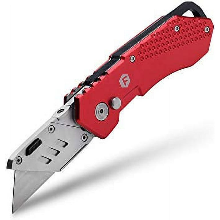 Folding Pocket Utility Knife - Heavy Duty Box Cutter with Holster, Quick  Change Blades, Lock-Back Design, and Lightweight Aluminum Body - China Utility  Knife, Knife Set