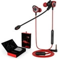 FCGaming Headset, 4.6ft Wired Earbuds Headphone with Detachable Boom
