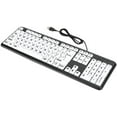 FCLarge Print Computer Keyboard Wired Large Letter Key Keyboard USB