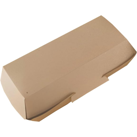 FC Meyer Sandwich Clamshell with Vents, SUBC08334, Clamshell Take Out Containers, Kraft Recyclable Paperboard Boxes To-Go for Catering, 7.62 x 3.18 x 3 Food Box, Hot Dog Containers, Pack of 15