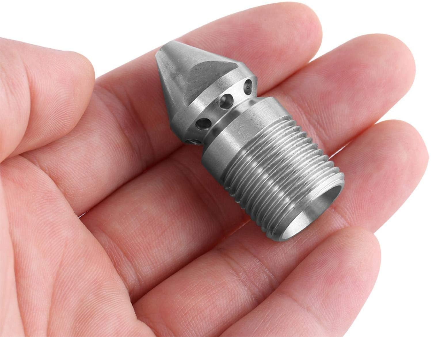 FCNozzles Pressure Washer Nozzle Tip, Stainless Steel 3/8 Drain Jetter