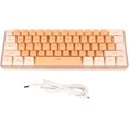 FCRGB Compact Gaming Keyboard, Wired 61 Keys Gaming Keyboard Imitated