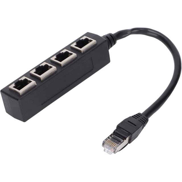 FCRJ45 Splitter Cable, RJ45 1 Male to 4 x Female LAN