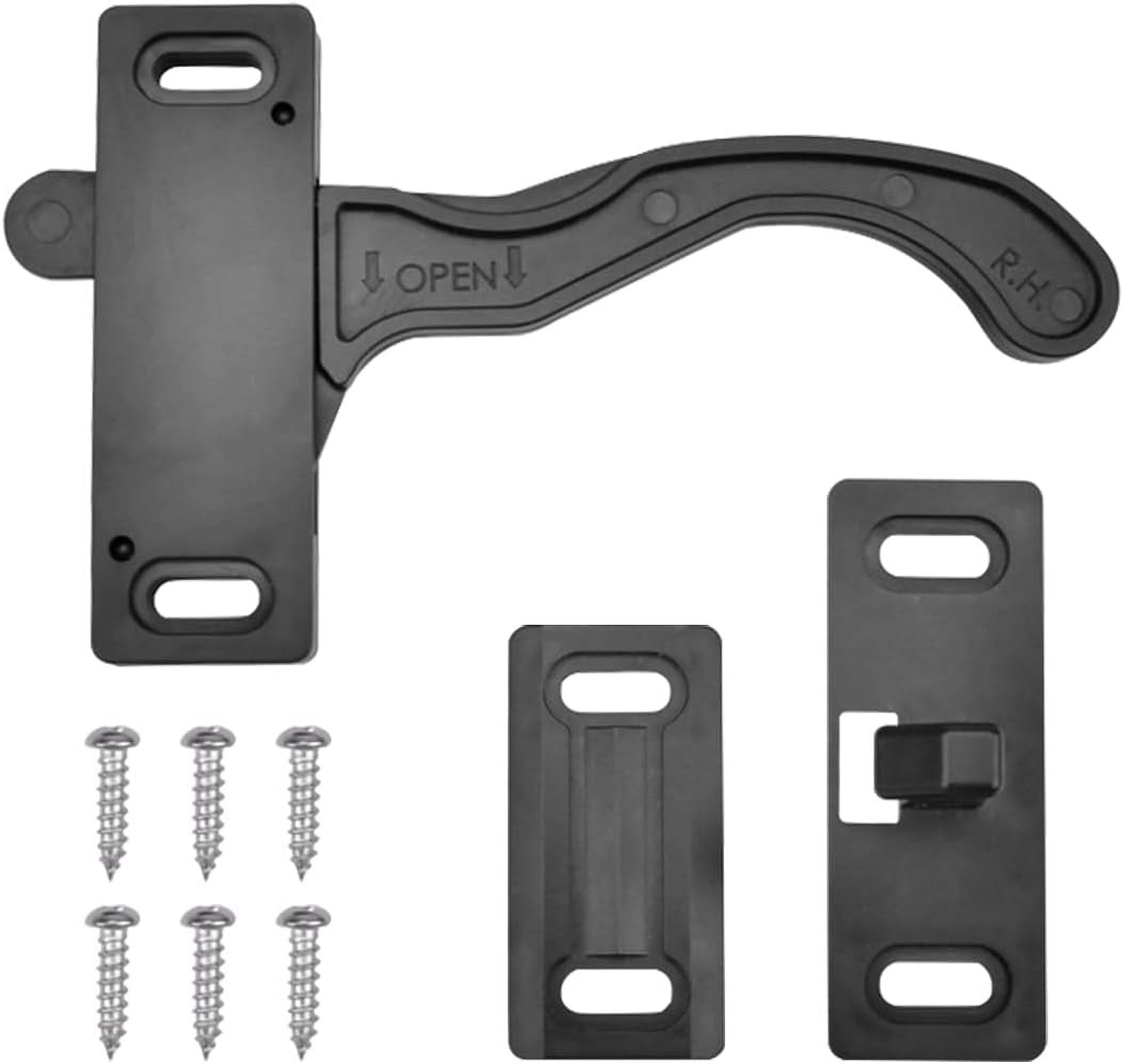 FCRV Screen Door Latch Kit with Screws, Camper Door Latch Right Side