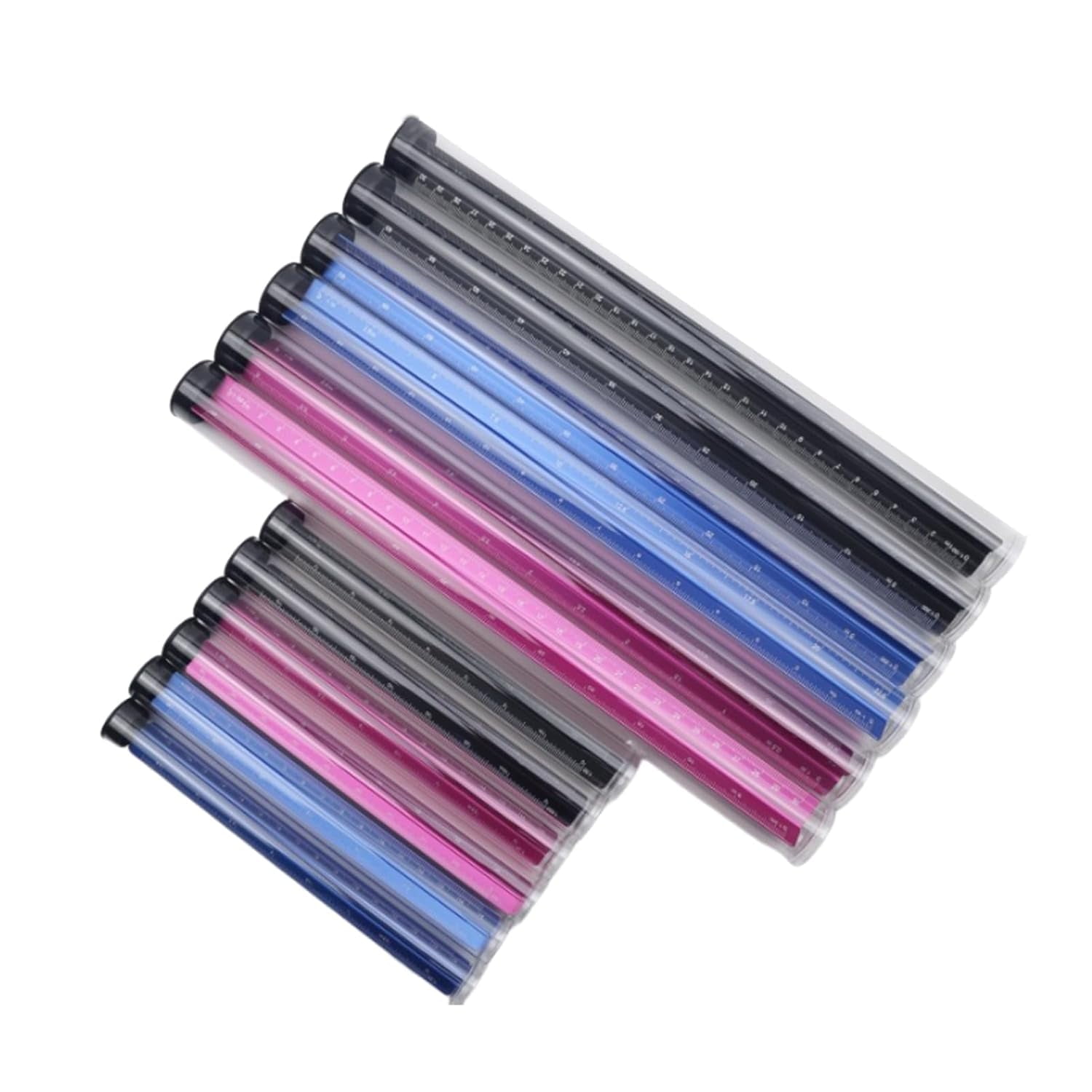 FC-Scale Ruler, Metal Scale Ruler 2 Packs, Aluminium Architectural ...