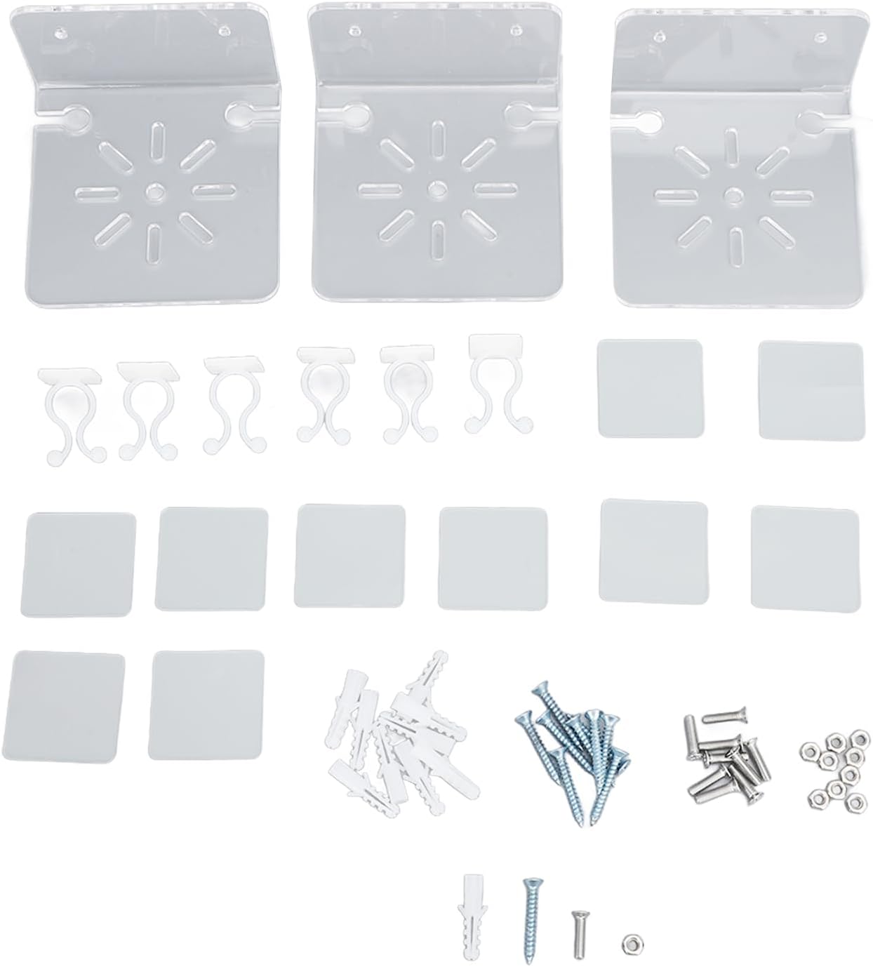 FCSecurity Cameras Speaker Small Floating Shelf, Clear Wall Shelves