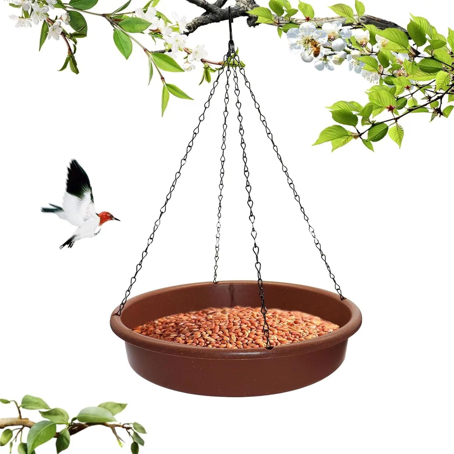 FCSolar Bird Bath Fountain Nozzles Large Bird Bath Bowl Garden Hanging