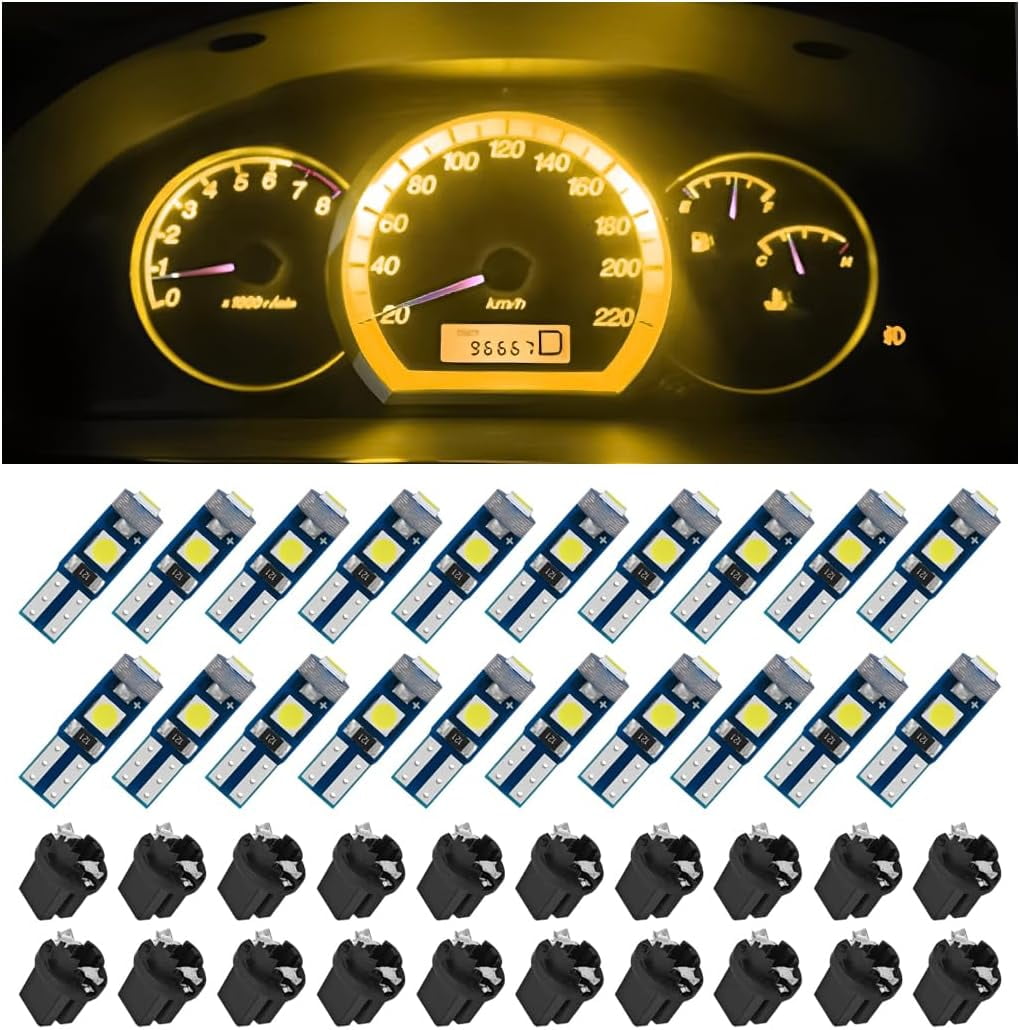 FCT5 LED Lights for Car Dashboard, 20 Pcs 30303SMD LED Bulb with