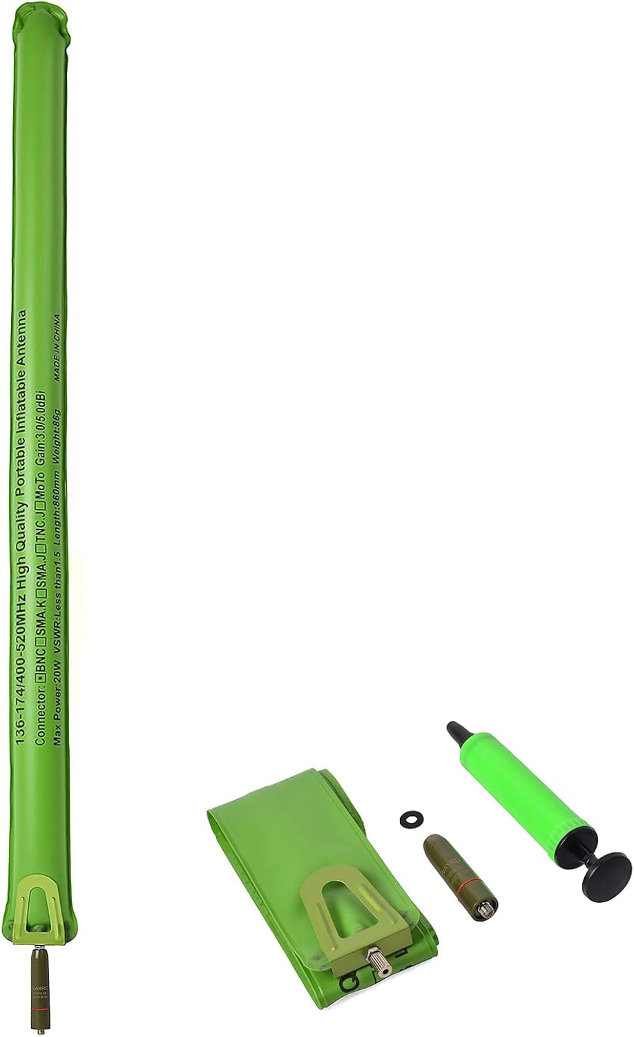 FCTWAYRDIO Dual Band Portable Inflatable Ham Radio Antenna,SMAfemale