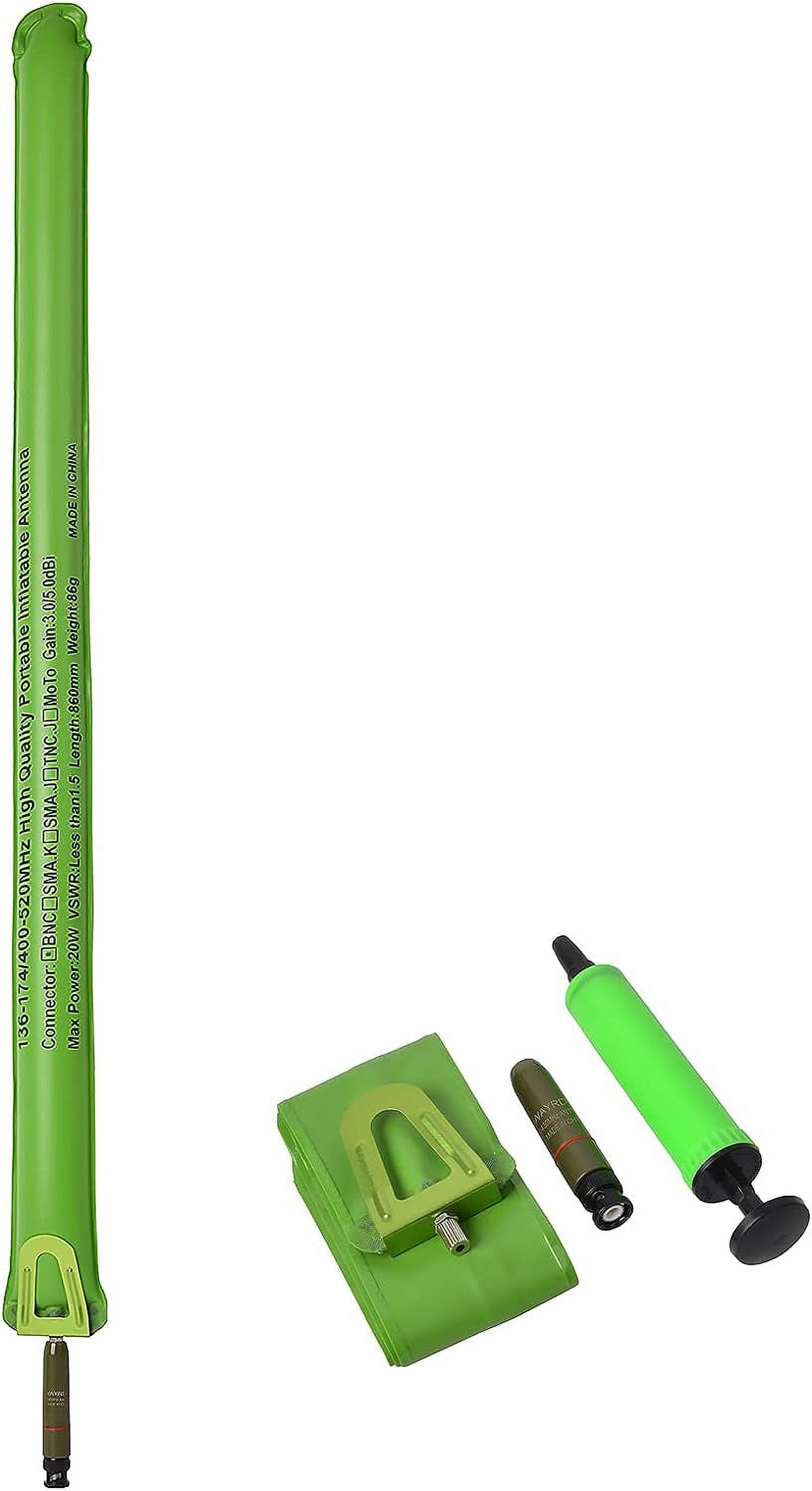 FCTWAYRDIO VHF UHF BNC Portable Inflatable Ham Radio Antenna Dual Band