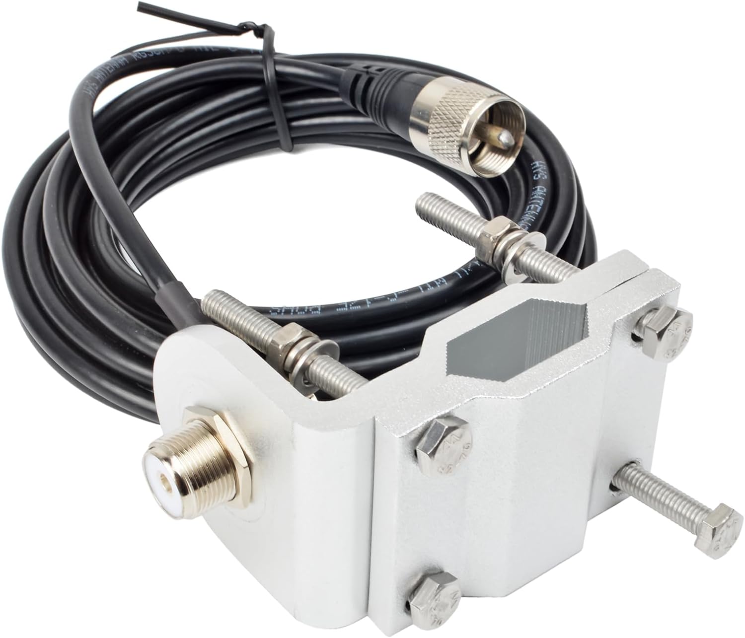 FCTruck Antenna Mirror Mount Bracket, Heavy Duty Aluminum Single