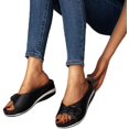 FCWomen Soft Footbed Orthopedic Arch Support Sandals, PU Leather Soft