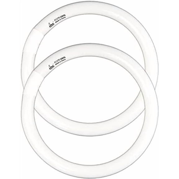 FC12T9 32 Watts Circline Light Bulbs Daylight, Circular 12 Inch T9 32W Round Fluorescent Bulb Replacement for Circle Ceiling Fixture Lamp, DL 6500K Tube, G10q 4 Pin Base, 2 Pack$$