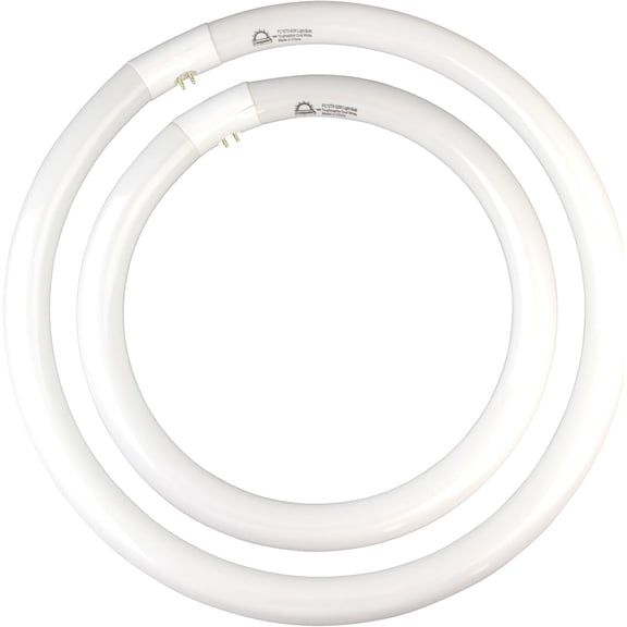 FC16T9/CW 40W & FC12T9/CW 32W Cool White Set, 16 inch T9 40 Watts & 12 inch 32 Watts Round Fluorescent Light Bulb, Circular Bulb Kitchen and Bath, 841 4100K, G10q 4 pin Prong