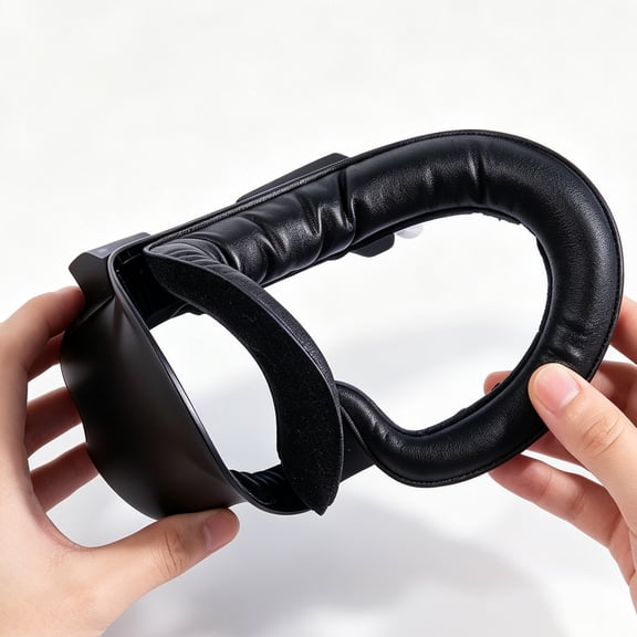 FC3 VR Facial Interface Replacement for Meta Quest 3, Sweatproof PU Leather Face Cushion Pad, Anti-Fog Ventilated Meta/Oculus Quest 3 Face Pad - Not for 3S