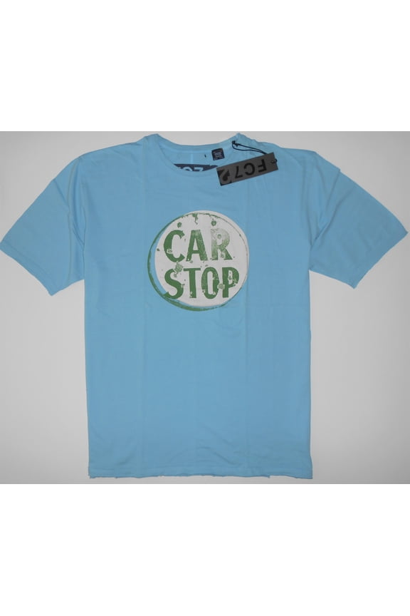 MEN'S TEE SHIRT - CAR STOP OCEAN BLUE SZ XL - BLUE