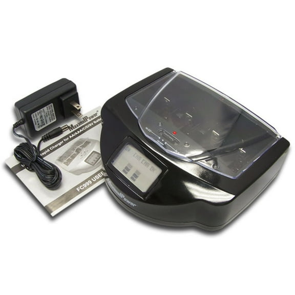 FC999 Alkaline NiMh NiCd AA AAA AAAA C D 9V 9 Volt Battery Rechargeable Universal Charger