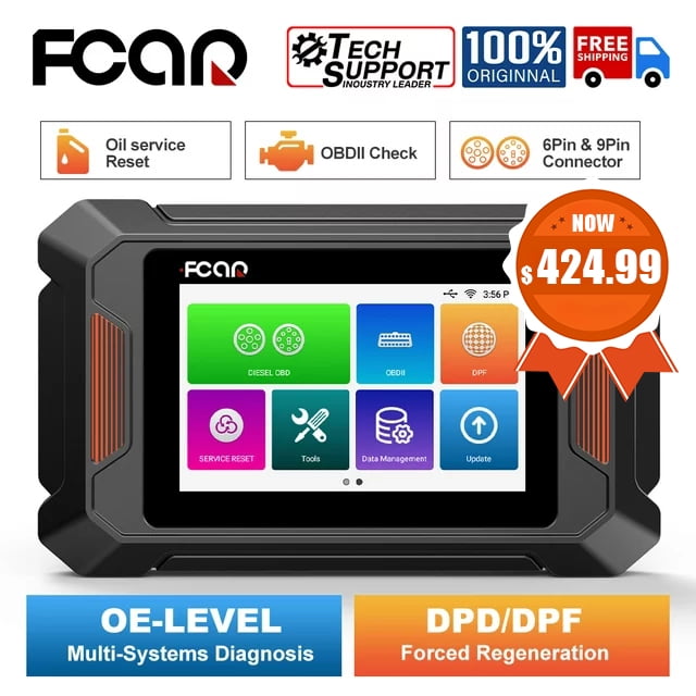 FCAR F802 PRO Diesel Truck Diagnostic Scanner 24V HD OBD Scan All