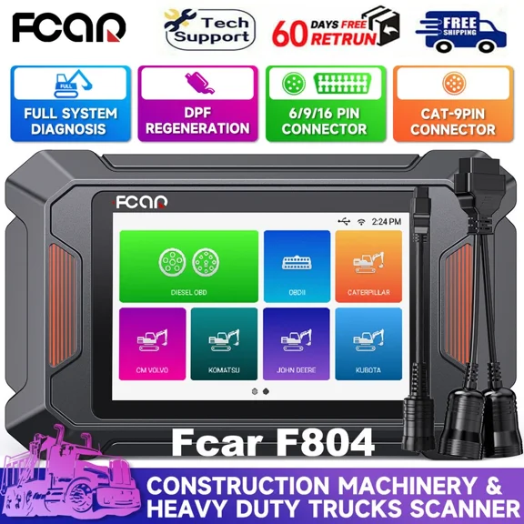 FCAR F804 OBD2 Scanner DPF Regen EPB SRS ABS TPMS All System Diagnostic Tool