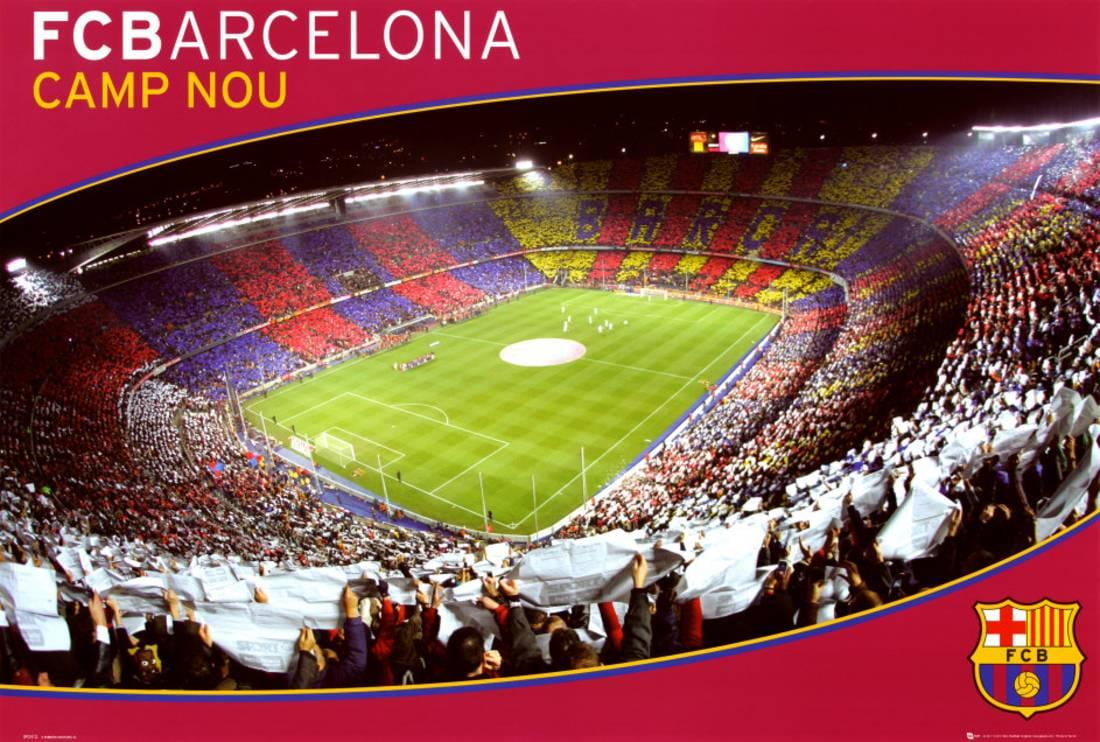 FCB- Barcelona Camp Nou Poster - 36x24