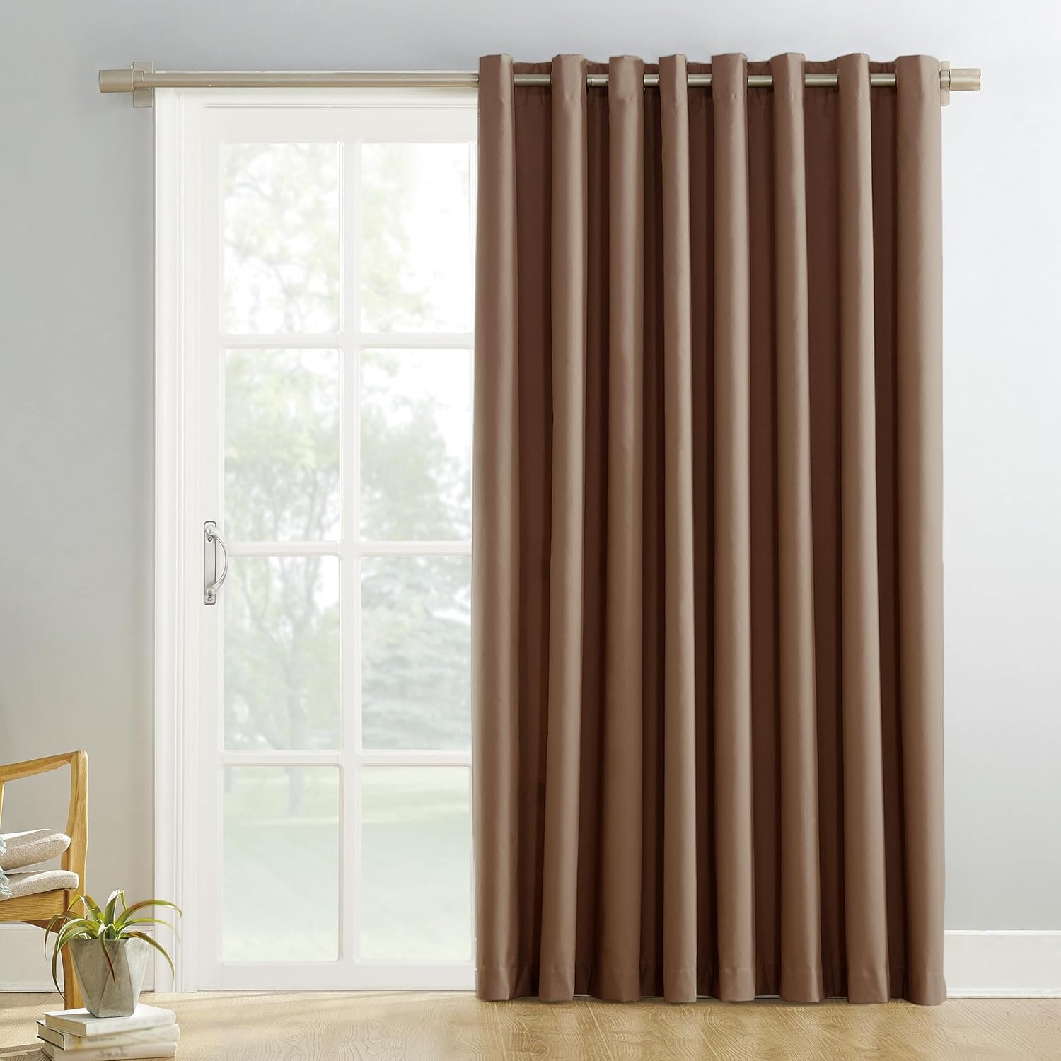 FCCAUD-Easton Extra-Wide Blackout Grommet Sliding Patio Door Curtain ...