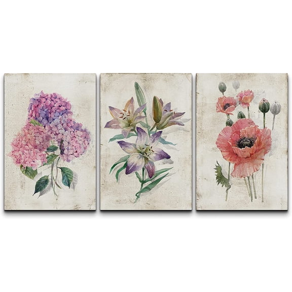 FCCUYE-3 Panel Canvas Wall Art - Abstract Blue Artworks - Giclee Print Gallery Wrap Modern Home Art Ready to Hang - 16"x24" x 3 Panels