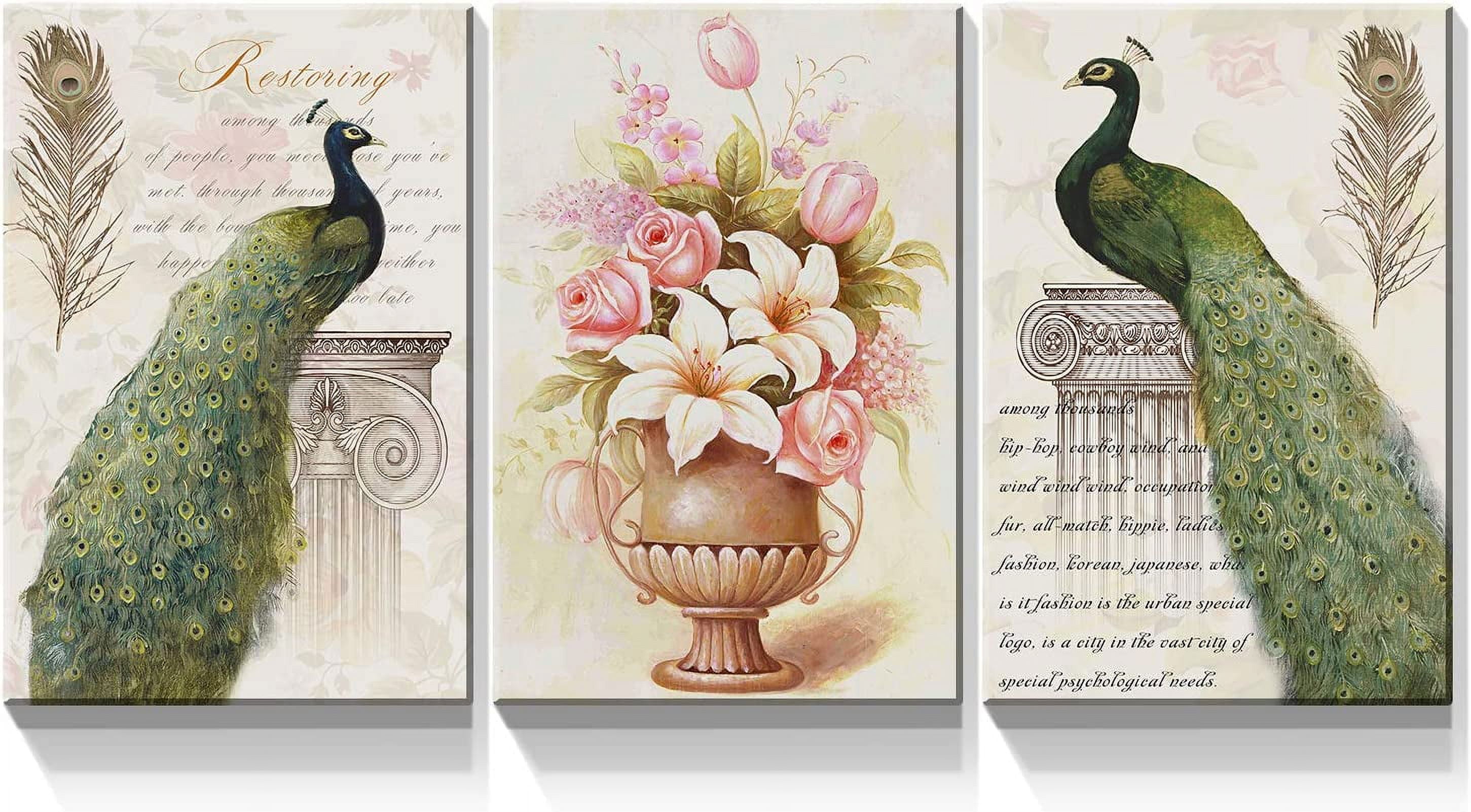 FCCUYE 3 Panel Canvas Wall Art for Living Room Black and White