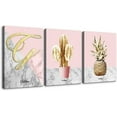 thumbnail image 1 of FCCUYE - 3 Panel Canvas Wall Art Plants and Bird Painting Artwork for Living Room Modern Home Decor Stretched and d Ready to Hang - 24"x32"x3 Piece Wall Decor, 1 of 7