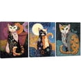 thumbnail image 1 of FCCUYE 3 Panel Vintage Cat Canvas Wall Art Cute Animal Print Picture for Living Room Bedroom Bathroom Wall Decor d Ready to Hang-12”W x 16”Hx3pcs, 1 of 7