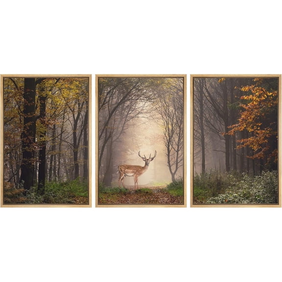 FCCUYE - 3 Panel d Canvas Wall Art - Majestic Natural Landscape Triptych d Canvas Series - Hot Spring Lake - Giclee Print Gallery Wrap Modern Home Art Ready to Hang Panels - 16"x24"x3 White