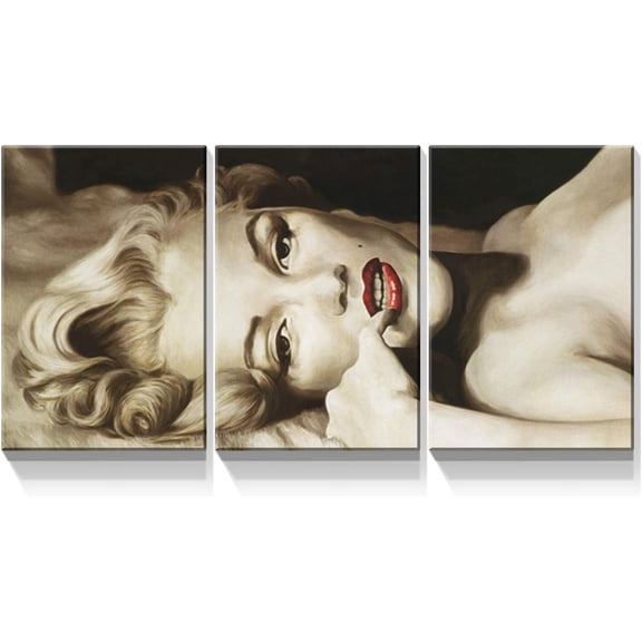 FCCUYE - 3 Panels Canvas Wall Art Elk and Dead Tree in The Snow Landscape Painting Artwork for Home Decor Stretched and d Ready to Hang - 18"x24"x3 Panels Wall Decor