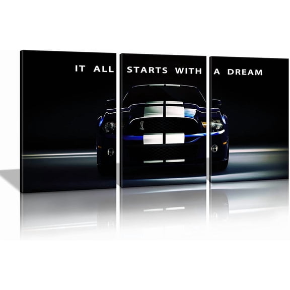 FCCUYE 3 Panels Modern Framed Inspirational Quote Canvas Wall Art-Mindset is Everything Goldfish Strong Shark Motivational Posters Framed, Bathroom Bedroom Office Decor Framed Ready to Hang