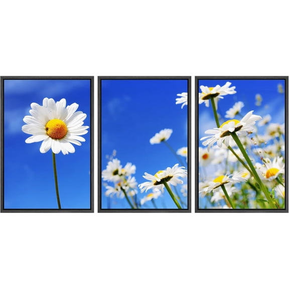 FCCUYE - 3 Piece Canvas Wall Art - Cannabis Texture Marijuana Leaf Pile Background with Flat Vintage Style - Modern Home Art Stretched and Framed Ready to Hang - 16"x24"x3 Panels