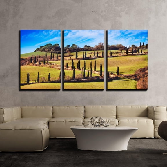 FCCUYE - 3 Piece Canvas Wall Art - Illustration - Crowd of People in City Street,Colorful Painting - Modern Home Art Stretched and Framed Ready to Hang - 16"x24"x3 Panels