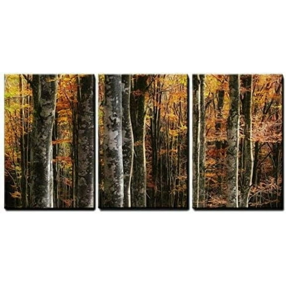 FCCUYE - 3 Piece Canvas Wall Art - Vintage Black Steam Powered Railway Train - Modern Home Art Stretched and Framed Ready to Hang - 16"x24"x3 Panels