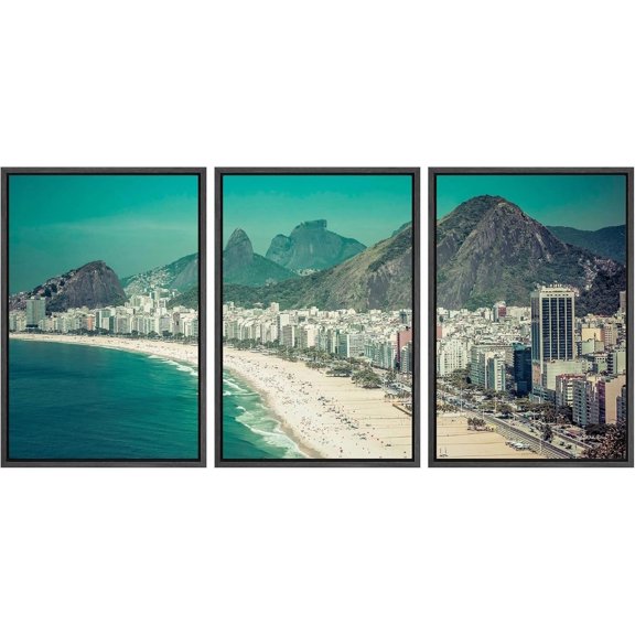 FCCUYE - 3 Piece Canvas Wall Art - Winter Landscape in Snow Forest. Alley in Snowy Forest - Modern Home Art Stretched and d Ready to Hang - 24"x36"x3 Panels