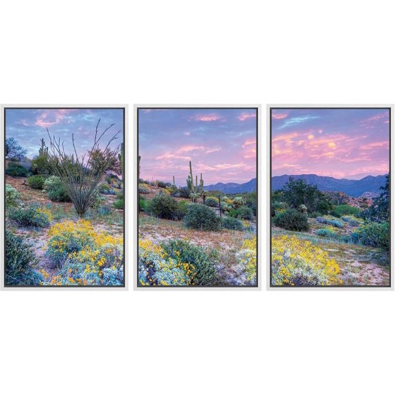 FCCUYE - 3 Piece Canvas Wall Art - Winter Landscape in Snow Forest. Alley in Snowy Forest - Modern Home Art Stretched and d Ready to Hang - 24"x36"x3 Panels