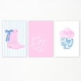 thumbnail image 1 of FCCUYE 3 Piece Trendy Pink Canvas Wall Art, Grand Millenial Pink Bow Ties Posters for Room Aesthetic, Preppy Watercolor Cherry Heart Ace A Poker Pictures, Coastal Art Decor 12x16in Unframed, 1 of 6