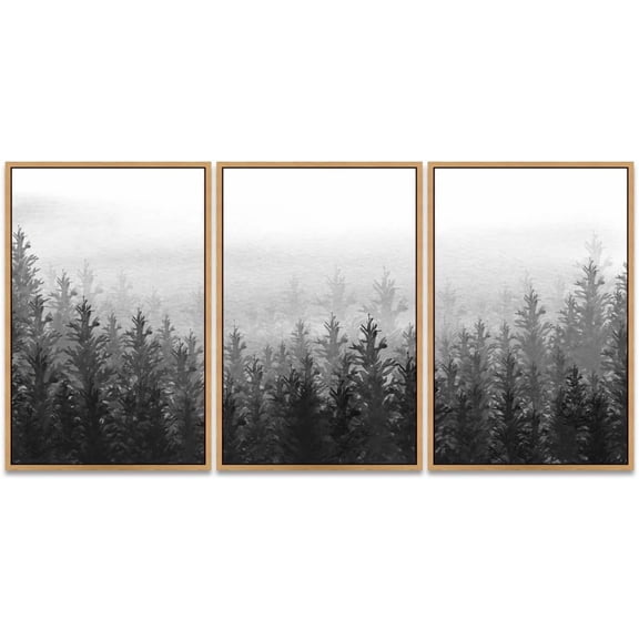 FCCUYE 3 Piece d Canvas Wall Art City Covered with Snow Canvas Prints Home Artwork Decoration for Living Room,Bedroom - 16"x24"x3 Panels