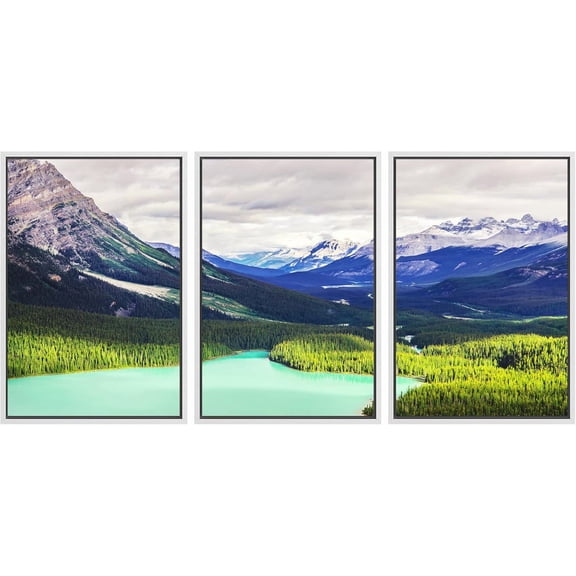 FCCUYE 3 Piece d Canvas Wall Art Snow Mountain Landscape Canvas Prints Home Artwork Decoration for Living Room,Bedroom - 16"x24"x3 Natural