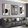 thumbnail image 1 of FCCUYE 3 Pieces Modern Funky Wall Art For Living Room Geometry For Home Decoration Pictures Dark On Abstract Canvas Print Paintings Bedroom Bathroom Office Posters & Prints (Medium Size 16x24inch), 1 of 7