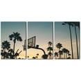 thumbnail image 1 of FCCUYE 3 Pieces Modern Sports Artwork Canvas Prints Basketball Stands and Palm Trees Under The Sunset Pictures Paintings on Canvas Wall Art for Home Wall Decor Stretch d Ready to Hang- 12"x16"x3, 1 of 7