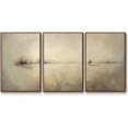 thumbnail image 1 of FCCUYE Abstract Wall Art Our Way to Fall Black and Brown Painting Modern Minimalist Artwork Canvas Prints Wall Decor for Bathroom and Kitchen-Gold Floater Frame-24”x36”x 3 Panels, LS022, 1 of 6