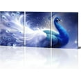 thumbnail image 1 of FCCUYE Blue Peacock White Floral Wall Art Set of 3 Canvas Nature Prints Painting Bird with Flower in Blue White Porcelain Vase Poster Picture for Living Room Bedroom Decor(Bir-02,12"x16"x3), 1 of 7