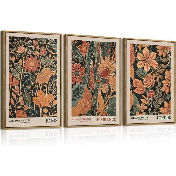 FCCUYE Boho Wall Art Large Neutral Wall Decor Abstract Line Painting for Living Room Bedroom Office 16x24 Inch Set of 3