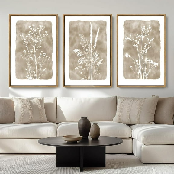 FCCUYE Boho Wall Art Large Neutral Wall Decor Abstract Line Painting for Living Room Bedroom Office 16x24 Inch Set of 3