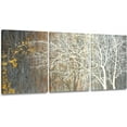 thumbnail image 1 of FCCUYE Brown Canvas Wall Art - Tree Couples Paintings with Gold Foil - 3 Panels Abstract Forest Pictures for Farmhouse Bedroom Bathroom Living Room Decor, 1 of 5