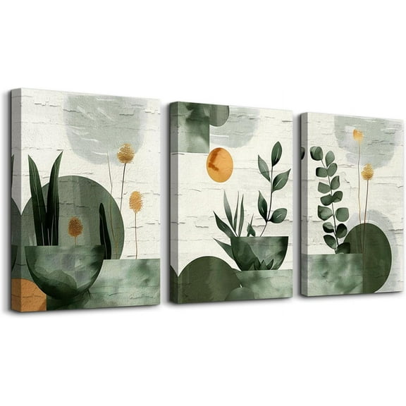 FCCUYE Canvas Prints Art 3 Piece Abstract Wall Art For Living Room Bedroom Wall Decor Modern Office Decorations Color Block Wall Paintings Pictures Artwork Hotel Minimalist Aesthetic Home Decor