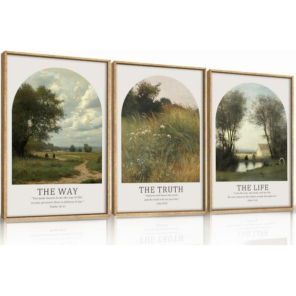 FCCUYE Dark Floral Canvas Wall Art Set, Framed Vintage Moody Flower Wall Decor, Large Black Botanical Wall Painting, Academia Art Print 3 Piece 16x24 Inches for Living Room, Bedroom, Office